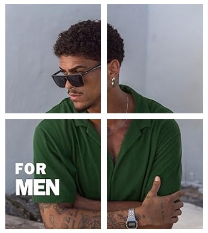 Vanlinker rectangle sunglasses